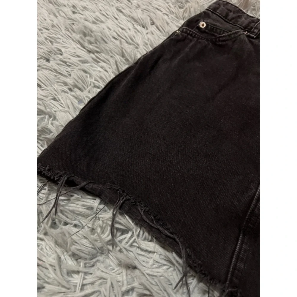 Topshop Moto Raw Hem Denim Skirt
